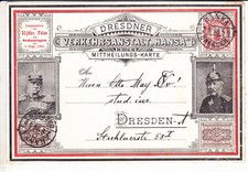 DRESDEN "C"  STADTPOST 1890