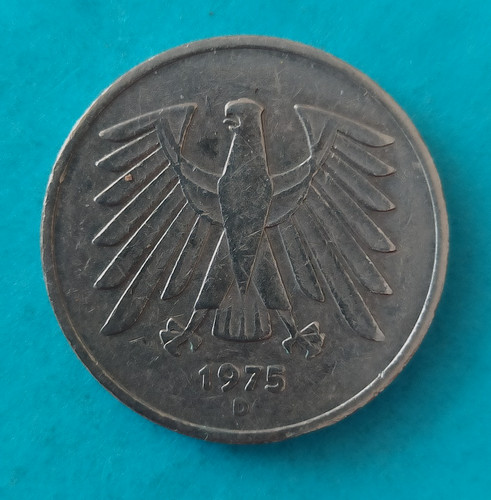 Münze brd 1975 d man - 1975,