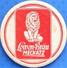Alter Bierdeckel Löwen-Bräu Meckatz um 1940-50