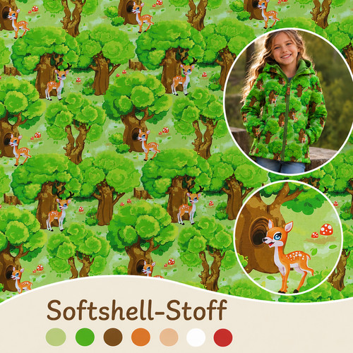 Softshell stoff kinder - softshell,