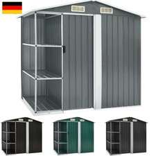 Metall gartenhaus mit regal - metall,
