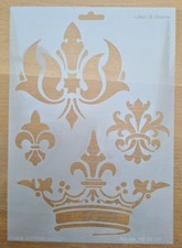 Schablone krone lilien - a4,