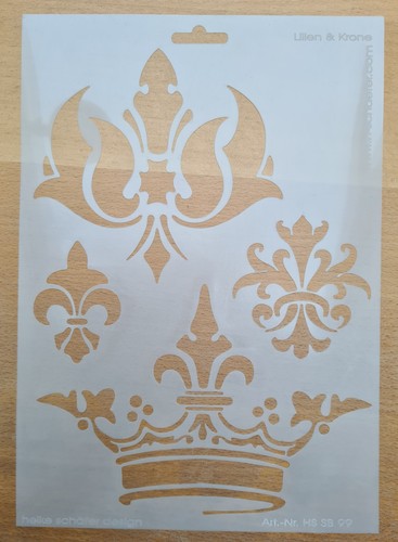 Schablone krone lilien - a4, &