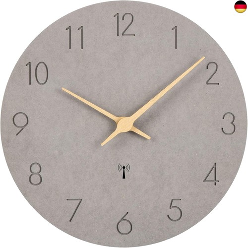 Funkuhr wanduhr mdf holz - funkuhr, groß