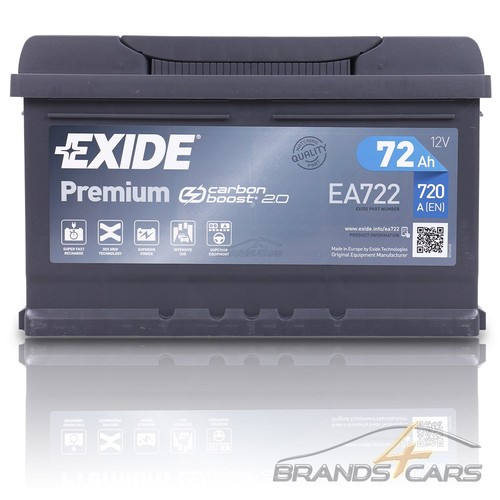 Exide autobatterie 12v 72ah - autobatterie,