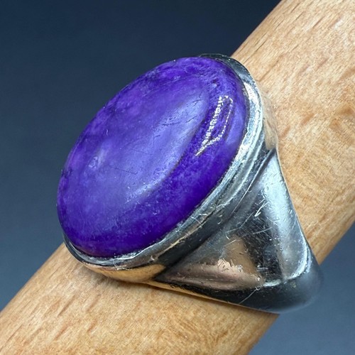 Silber amethyst ring - amethyst, cabochon
