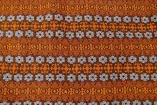 TrueVintage Decke, Sofa, ca. 206 x 120 cm, orange-braune Blumen