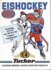 EHC 80 NÜRNBERG - EV AUGSBURG 15.09.1991, 2. Bundesliga Programm 91/92