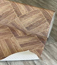 Badematte Saunaläufer PARKETT braun Weichschaummatte Breite 130cm Holzoptik 