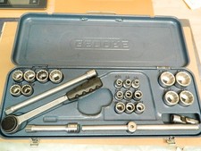 Gedore blau 1/2" Knarre Steckschlüssel Kasten Nuss ZOLL- D 19WA 12-kant Vielzahn