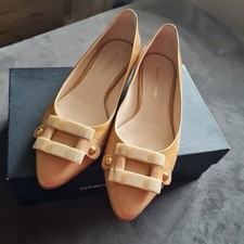 Damen Ballerina Lack Leder 40