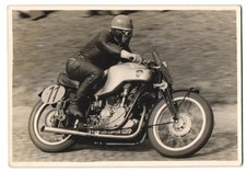 Fotografie Motorrad NSU Rennmax Kompressor Rennmotorrad mit Startnummer 11 