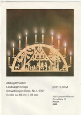 DDR Laubsägevorlage Abbügelmuster Schwibbogen Plauen Waldhaus