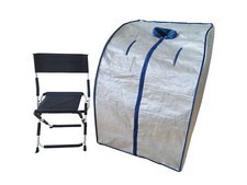 Turmalinsauna, portable Infrarotsauna mit Ferninfrarotstrahlung, Silber, vfg