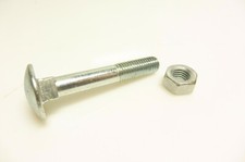 10 x Schloßschraube   M12 x 70 Teilgewinde DIN 603  mit Mutter verzinkt 