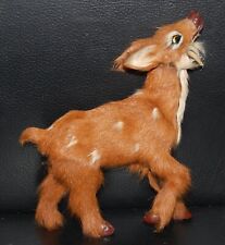 70er Jahre Herbst Deko Figur Rehkitz Tier  Kitz Winter Herbstfigur Echt Fell 
