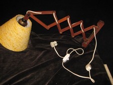 Scherenlampe Wandlampe echt Teak 50er 60er Design Vintage