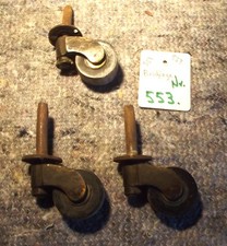 Beschlag, Nr. 553, 2/3 antike Möbelrollen, Messing, alt,