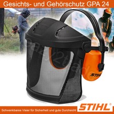 Stihl Freischneider mit Gehörschutz Schutzhelm Forstschutz Gesichtsschutz