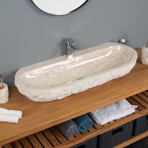 Marmor waschbecken creme - waschbecken,