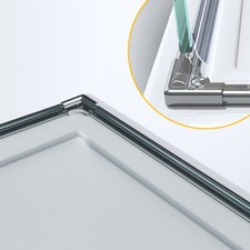 Aluminium Schwallschutz Duschkabine gerade Schwallleiste Schwallprofil Dusche