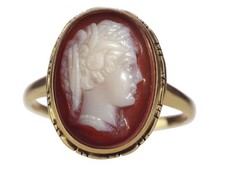 Historismus 585 Gold Karneol