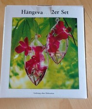 Hängevasen 2er Set Glas Tropfenvasen 
