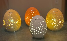 Tiziano Keramik Deko Eier mit