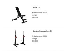 Hammer Hantelbank Set - inkl. Gewichten und Hantelstangen, wie neu.