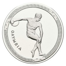 BRD Silbermedaille 1972 München Olympiade Diskuswerfer PP- Gewicht: 15g/999
