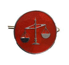 VINTAGE WAAGE OF JUSTICE GERICHTSHOF RICHTER MÜTZENABZEICHEN