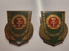 DDR 2 Polizei Abzeichen Für den Schutz der Arbeiter-und-Bauern-Macht Badge A247