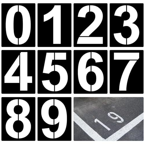 Zahlen schablonen set 9 - schablonen, 0-9