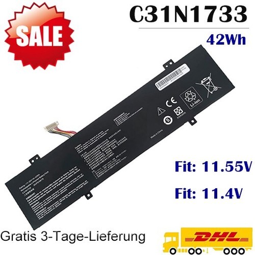 C31n1733 akku für asus - c31n1733,