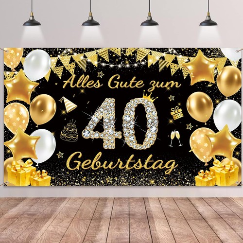 Geburtstag deko banner - 40.,