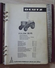 Deutz Schlepper F3L514 mit 50PS Ersatzteilliste