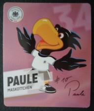 DFB Rewe Sammelkarte Nr. 34 Maskottchen Paule Deutschland WM 2014