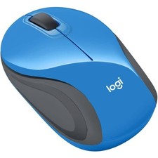 Logitech M187 Mini Kabellose Maus – Blau/Schwarz, Kompakt & Mobil