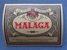 altes Weinetikett Musteretikett Etikett Label Malaga Illert Auheim