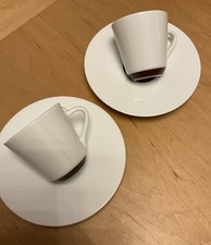 Set Nespresso Andree Putman 2x Espresso Tassen mit Untertasse
