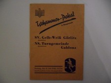 Programm Tschammer Pokal  Gelb-Weiß Görlitz - Turngemeinsch. Gablonz  21.07.1940