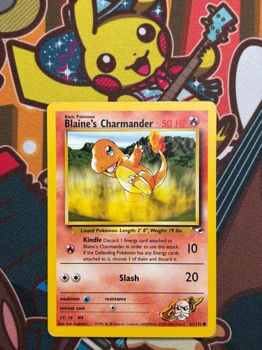 Blaine charmander 132 gym - blaine's, 61/132