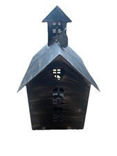 teelicht haus Metall Lichterhaus Terrasse Countryside Neuwertig Windlicht Kerze