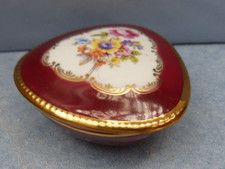 25754. Dose mit Deckel Blumen Motiv Porzellan PM Martinroda