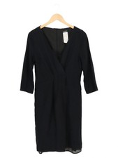 MAX&CO. Etuikleid Damen Gr. 42/XL Schwarz Business Elegant Wickeloptik