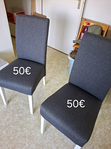 Esszimmerstuhl gepolstert - 2x,