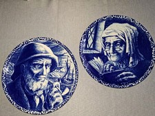 Keramik Delft Wandteller Set