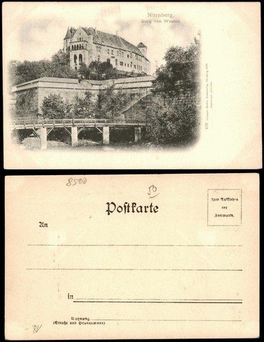 Ansichtskarte nürnberg burg - ansichtskarte,