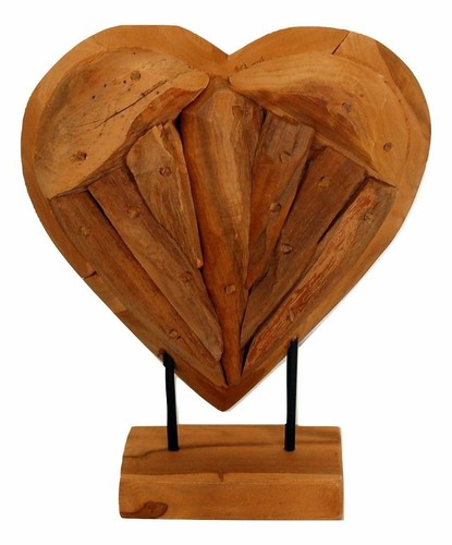 Holzherz teak holz - holz, natur