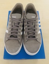 Original Adidas VS Pace Low Skateboarding Trainers Sneakers Grau Weiß Gr 43 1/3